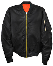 MA1 Black Nylon Pilot Jacket