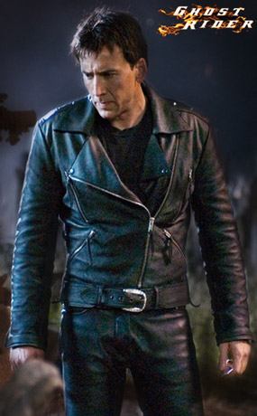 Nicolas Cage as Ghost Rider Movie Leather Theme Jacket