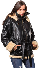 Ladies Leather Jackets with Fur Department