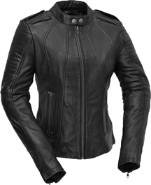 LB104 Woman Motorcycle Lambskin Jacket with Vents and Sport Collar