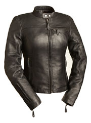 LC155 Ladies Black Leather Kosac Sport Biker Jacket