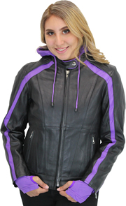 Click here for the LC6555 Ladies Jacket with Purple Hood