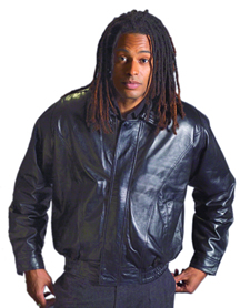 Mens A22006 Mens Leather Waist Jacket