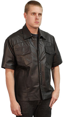 B225 Goatskin Leather Shirt