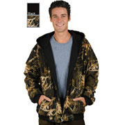 M1077 Mens Reversible Camouflage Hoodie Great to Layering with Leather Jackets