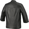 B419 Lambskin Club Shirt with Zipper and Short Wide Sleeves Back View