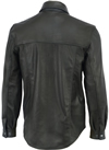 C770 Mens Lightweight Leather Shirt with Snaps and Gun Pockets Back View