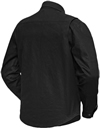 DM423 Mens Jet Black Denim Shirt with Cropped Center Zipper Back View