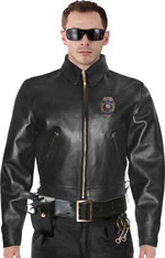 Police B Above the Gun Belt Biker jacket for Motorcycle Patrol