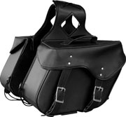 Plain Slanted Saddlebags 552 made with Weather Resistant PVC Material Zip-Off Bag