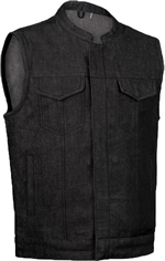 Click here for the VDM691 Black Denim Club Vest with Zipper
